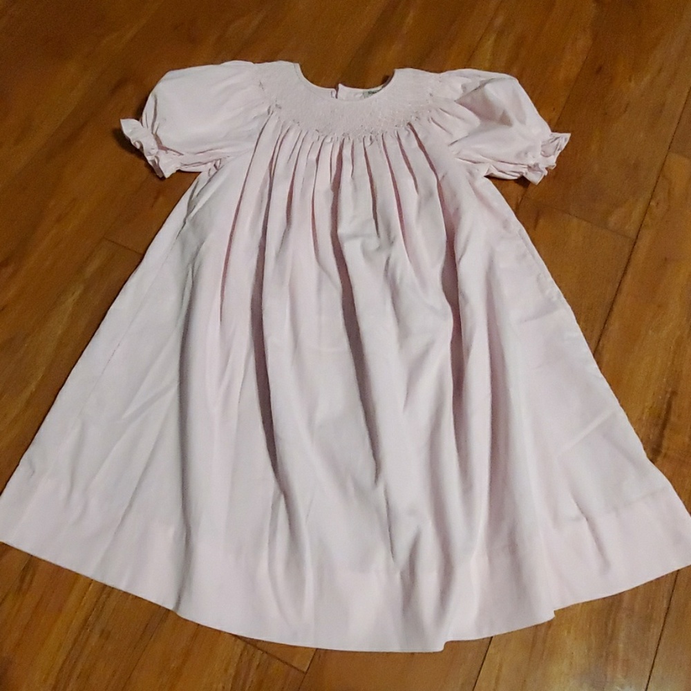 Girl Light Pink Smock Dress (New/Never Worn)